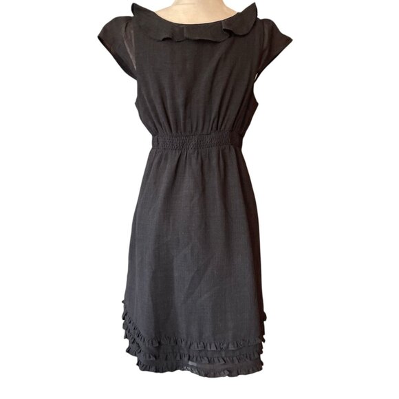 VTG Anthropologie Maeve Twee Mod Gray Dress SZ 10 Wool 2000's Indie Dress - Picture 3 of 10